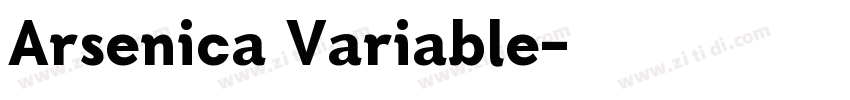 Arsenica Variable字体转换